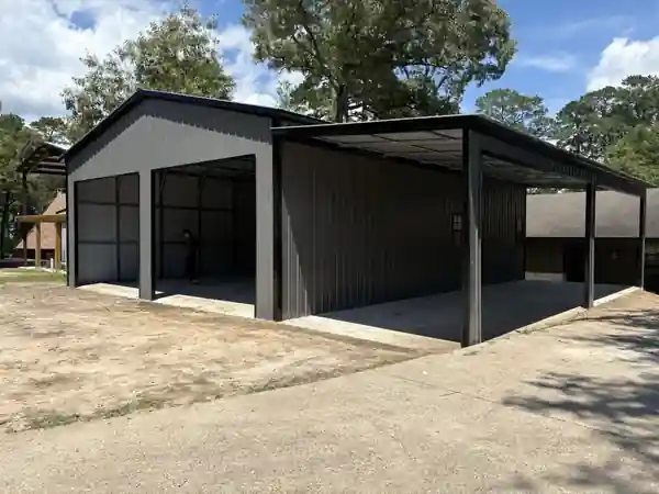 Custom metal building completed by NAC Metal Buildings